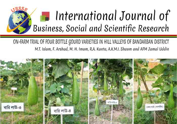 ON-FARM TRIAL OF FOUR BOTTLE GOURD VARIETIES IN HILL VALLEYS OF BANDARBAN DISTRICT