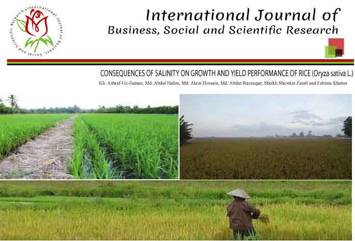 CONSEQUENCES OF SALINITY ON GROWTH AND YIELD PERFORMANCE OF RICE (Oryza sativa L.)