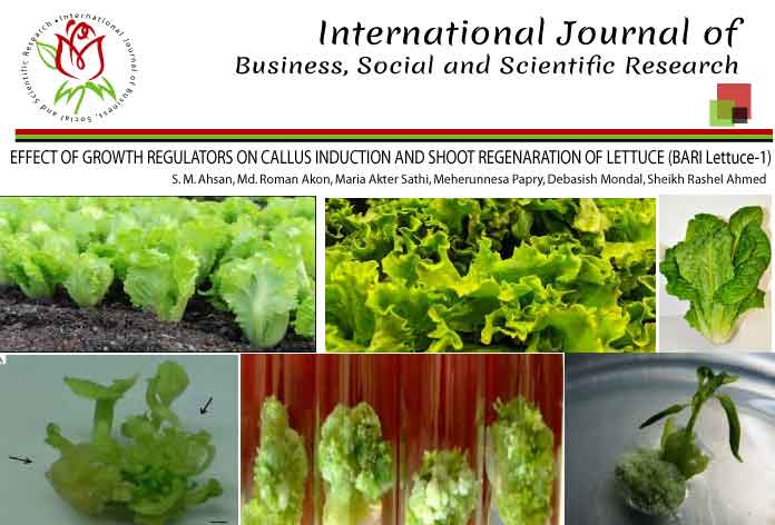 EFFECT OF GROWTH REGULATORS ON CALLUS INDUCTION AND SHOOT REGENARATION OF LETTUCE (BARI Lettuce-1)