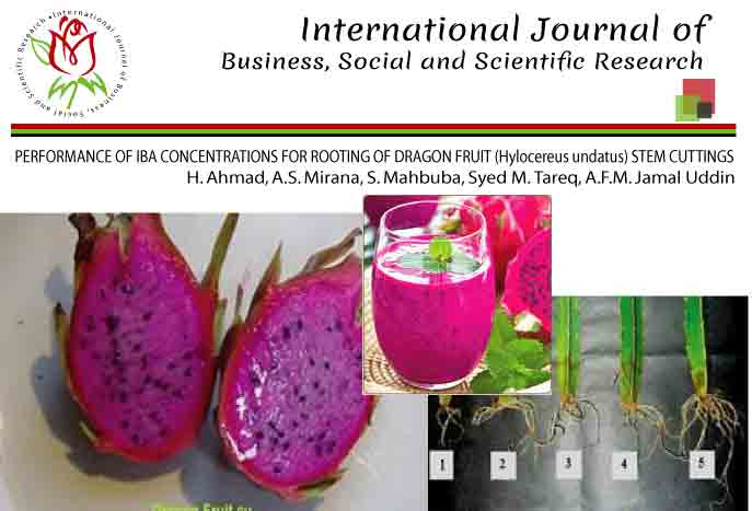 PERFORMANCE OF IBA CONCENTRATIONS FOR ROOTING OF DRAGON FRUIT (Hylocereus undatus) STEM CUTTINGS