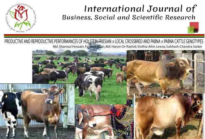 PRODUCTIVE AND REPRODUCTIVE PERFORMANCES OF HOLSTEIN FRIESIAN × LOCAL CROSSBRED AND PABNA × PABNA CATTLE GENOTYPES
