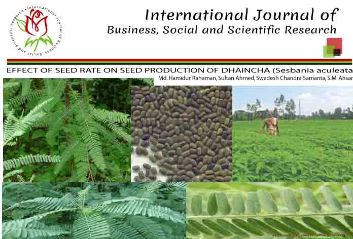 EFFECT OF SEED RATE ON SEED PRODUCTION OF DHAINCHA (Sesbania aculeata)