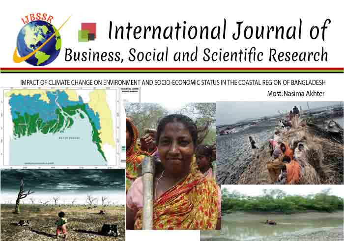 IMPACT OF CLIMATE CHANGE ON ENVIRONMENT AND SOCIO-ECONOMIC STATUS IN THE COASTAL REGION OF BANGLADESH
