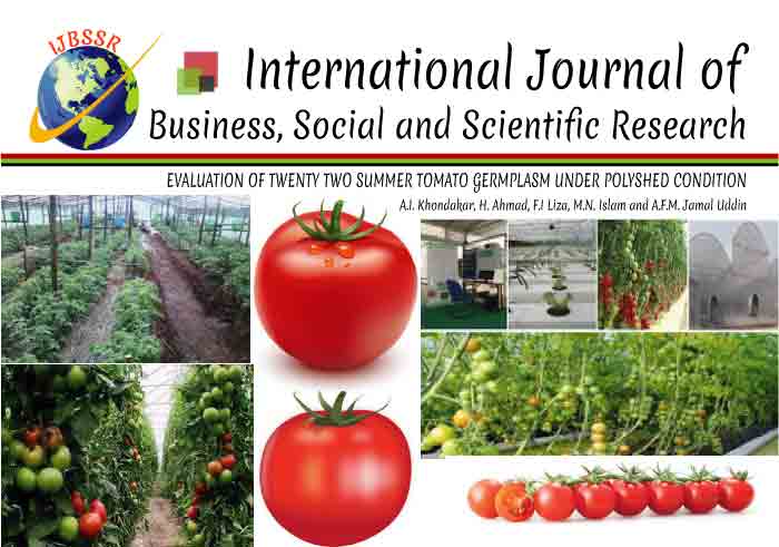 EVALUATION OF TWENTY TWO SUMMER TOMATO GERMPLASM UNDER POLYSHED CONDITION