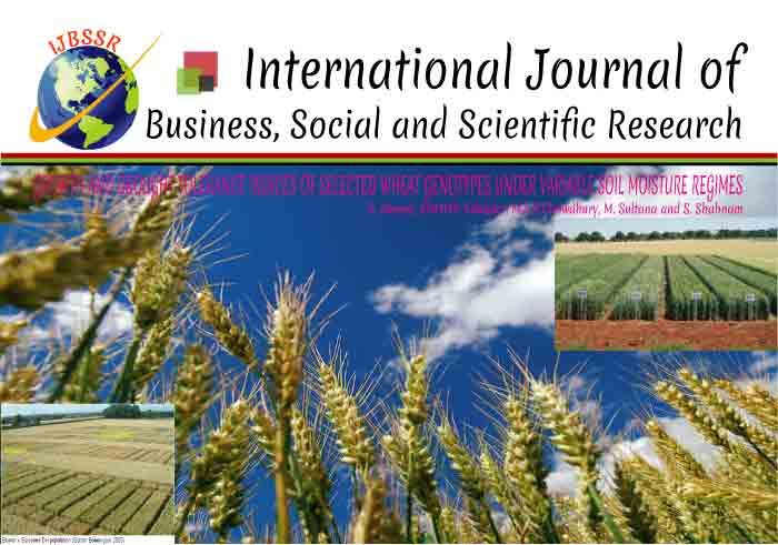 GROWTH AND DROUGHT TOLERANCE INDICES OF SELECTED WHEAT GENOTYPES UNDER VARIABLE SOIL MOISTURE REGIMES