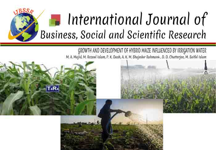 GROWTH AND DEVELOPMENT OF HYBRID MAIZE INFLUENCED BY IRRIGATION WATER