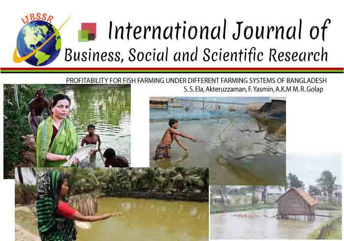 PROFITABILITY FOR FISH FARMING UNDER DIFFERENT FARMING SYSTEMS OF BANGLADESH