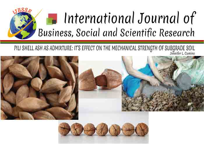PILI SHELL ASH AS ADMIXTURE: IT’S EFFECT ON THE MECHANICAL STRENGTH OF SUBGRADE SOIL