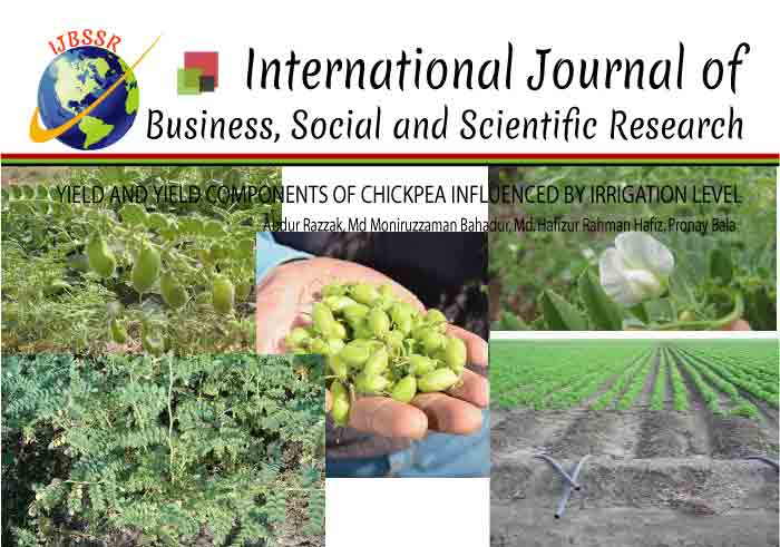 YIELD AND YIELD COMPONENTS OF CHICKPEA INFLUENCED BY IRRIGATION LEVEL