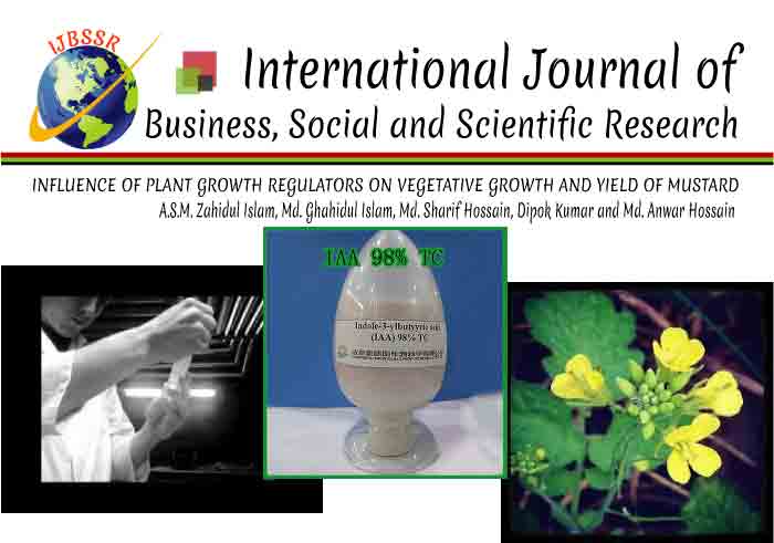 INFLUENCE OF PLANT GROWTH REGULATORS ON VEGETATIVE GROWTH AND YIELD OF MUSTARD