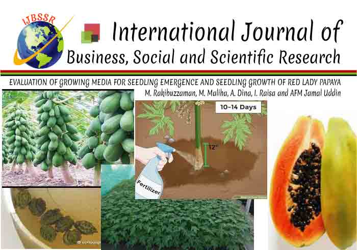 EVALUATION OF GROWING MEDIA FOR SEEDLING EMERGENCE AND SEEDLING GROWTH OF RED LADY PAPAYA