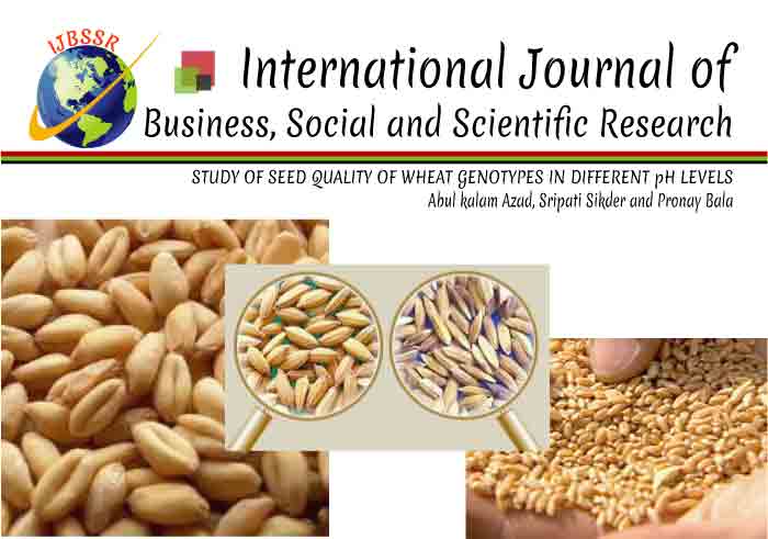 STUDY OF SEED QUALITY OF WHEAT GENOTYPES IN DIFFERENT pH LEVELS