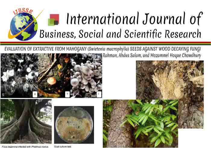 EVALUATION OF EXTRACTIVE FROM MAHOGANY (Swietenia macrophylla) SEEDS AGAINST WOOD DECAYING FUNGI