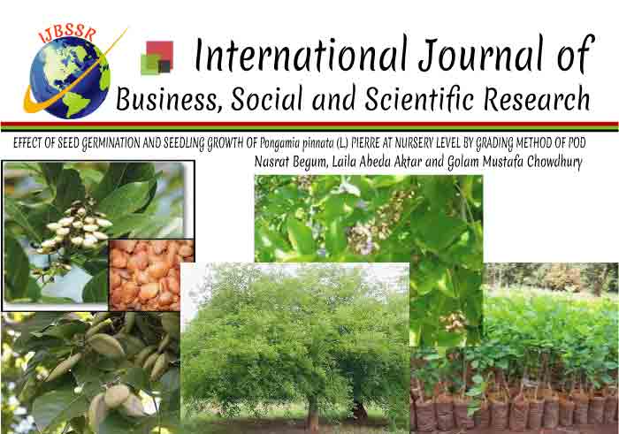 EFFECT OF SEED GERMINATION AND SEEDLING GROWTH OF Pongamia pinnata (L.) PIERRE AT NURSERY LEVEL BY GRADING METHOD OF POD