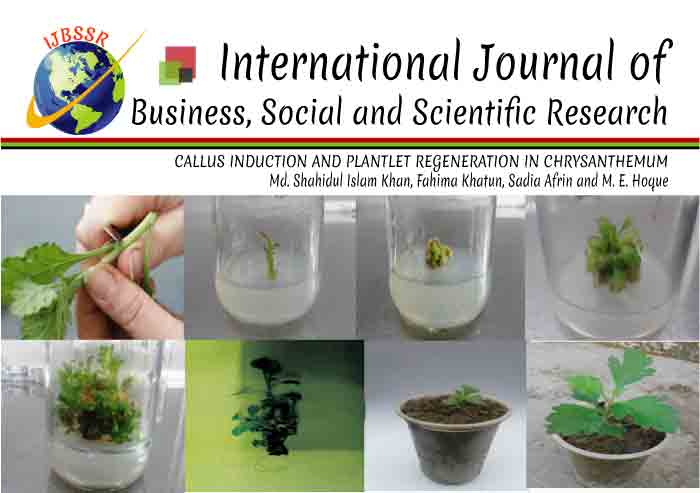 CALLUS INDUCTION AND PLANTLET REGENERATION IN CHRYSANTHEMUM