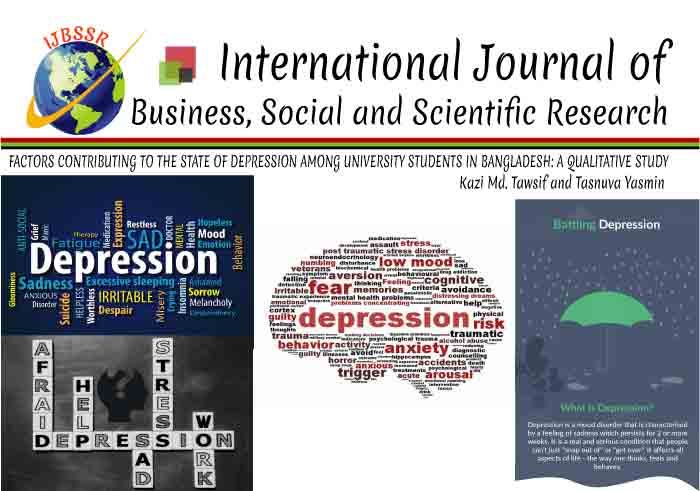 FACTORS CONTRIBUTING TO THE STATE OF DEPRESSION AMONG UNIVERSITY STUDENTS IN BANGLADESH: A QUALITATIVE STUDY