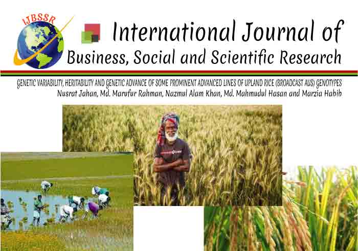 GENETIC VARIABILITY, HERITABILITY AND GENETIC ADVANCE OF SOME PROMINENT ADVANCED LINES OF UPLAND RICE (BROADCAST AUS) GENOTYPES