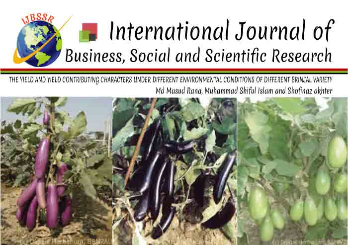THE YIELD AND YIELD CONTRIBUTING CHARACTERS UNDER DIFFERENT ENVIRONMENTAL CONDITIONS OF DIFFERENT BRINJAL VARIETY