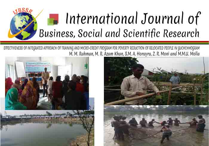 EFFECTIVENESS OF INTEGRATED APPROACH OF TRAINING AND MICRO-CREDIT PROGRAM FOR POVERTY REDUCTION OF RELOCATED PEOPLE IN GUCHCHHOGRAM