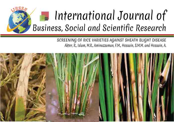 SCREENING OF RICE VARIETIES AGAINST SHEATH BLIGHT DISEASE