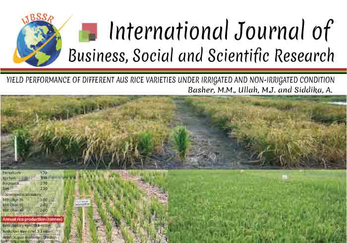 YIELD PERFORMANCE OF DIFFERENT AUS RICE VARIETIES UNDER IRRIGATED AND NON-IRRIGATED CONDITION