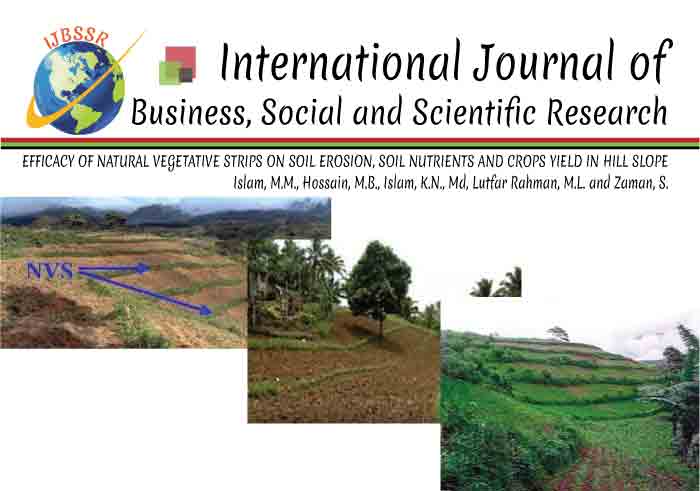 EFFICACY OF NATURAL VEGETATIVE STRIPS ON SOIL EROSION, SOIL NUTRIENTS AND CROPS YIELD IN HILL SLOPE