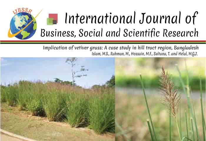 IMPLICATION OF VETIVER GRASS: A CASE STUDY IN HILL TRACT REGION, BANGLADESH