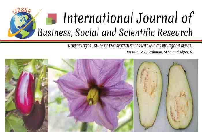 MORPHOLOGICAL STUDY OF TWO SPOTTED SPIDER MITE AND IT’S BIOLOGY ON BRINJAL