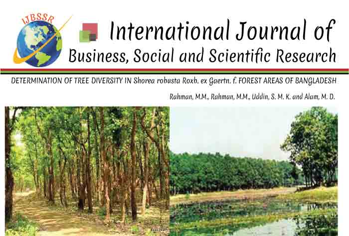 DETERMINATION OF TREE DIVERSITY IN Sal (Shorea robusta) FOREST AREAS OF BANGLADESH