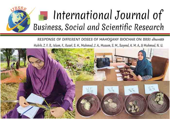 RESPONSE OF DIFFERENT DOSES OF MAHOGANY BIOCHAR ON BRRI dhan89