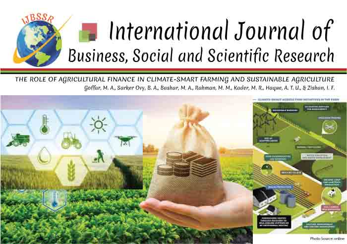 THE ROLE OF AGRICULTURAL FINANCE IN CLIMATE-SMART FARMING AND SUSTAINABLE AGRICULTURE