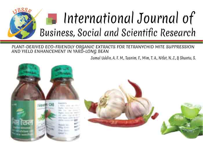 PLANT-DERIVED ECO-FRIENDLY ORGANIC EXTRACTS FOR TETRANYCHID MITE SUPPRESSION AND YIELD ENHANCEMENT IN YARD-LONG BEAN